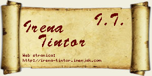 Irena Tintor vizit kartica